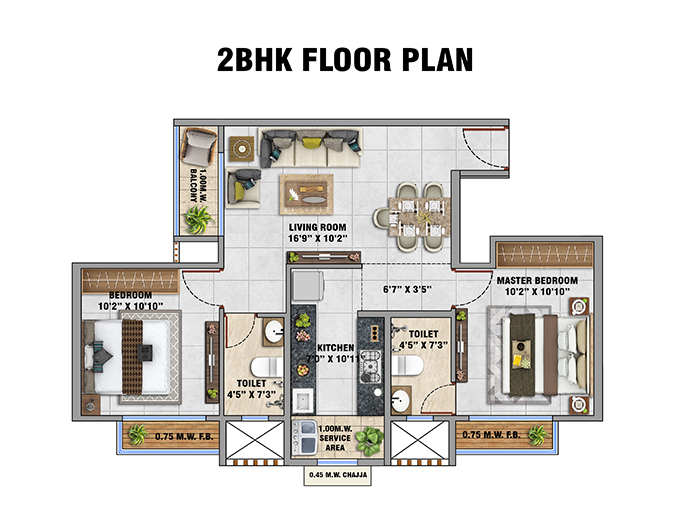 Grand Kausa City 1 bhk